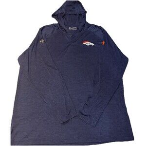 Under Armour NFL Denver Broncos Combine Authentic Blue 2XL 2 Snap Blue Hoodie